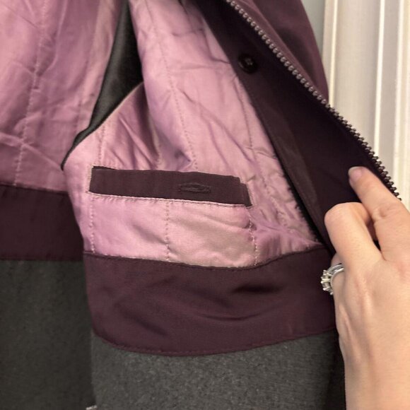 FS Limited Purple Double Lined Removable Hood Zipper Toggle Parka Coat. Sz M - Picture 12 of 15